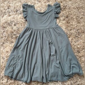 GUC Little Sleepies Ruffled Blue Kids Dress - 4T